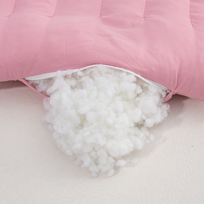 91家纺网 家纺一手货源 找家纺 荣运枕业 2022新款保健枕头颈椎枕芯低枕5cm 粉色