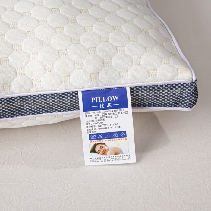 91家纺网 家纺一手货源 找家纺 （总）荣运枕业 新款3D透气分区枕 水立方按摩颗粒护颈枕