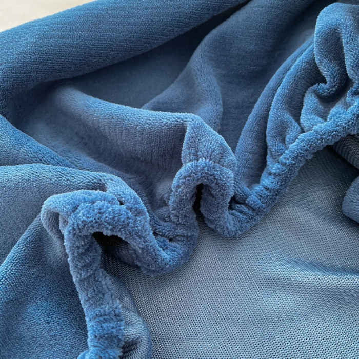 91家纺网 家纺一手货源 找家纺 雨帆家纺 2022新款牛奶绒单品床笠系列 藏青