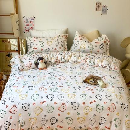 91家纺网 家纺一手货源 找家纺 （总）时年 2022新款全消光牛奶绒印花四件套