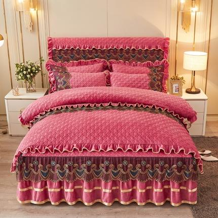 91家纺网 家纺一手货源 找家纺 （总）情恒家纺 2025新款全夹棉床裙款四件套