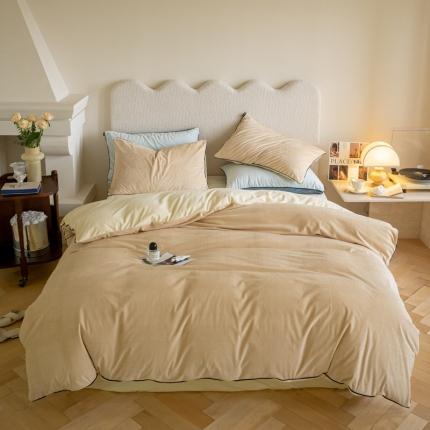 91家纺网 家纺一手货源 找家纺 （总）例外 2022新款专版高克重华夫绒四件套