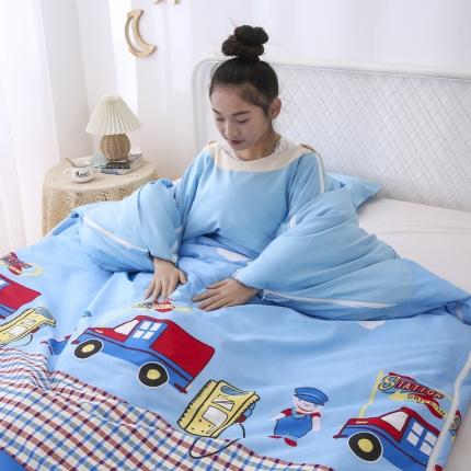 91家纺网 家纺一手货源 找家纺 总酒店酒店 2023新款全棉卡通大童睡袋防踢被