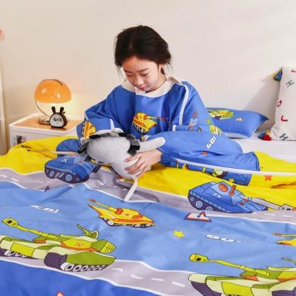 91家纺网 家纺一手货源 找家纺 总酒店酒店 2023新款全棉卡通大童睡袋防踢被