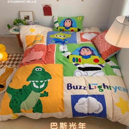 91家纺网 家纺一手货源 找家纺 （总）顾里 2022新款大版宝宝绒迪士尼系列四件套