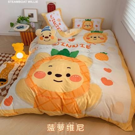 91家纺网 家纺一手货源 找家纺 （总）顾里 2022新款大版宝宝绒迪士尼系列四件套