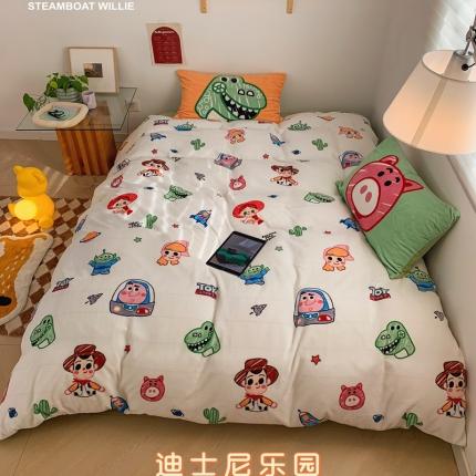 91家纺网 家纺一手货源 找家纺 （总）顾里 2022新款大版宝宝绒迪士尼系列四件套