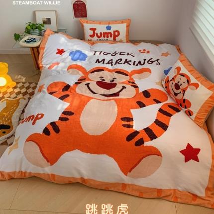 91家纺网 家纺一手货源 找家纺 （总）顾里 2022新款大版宝宝绒迪士尼系列四件套