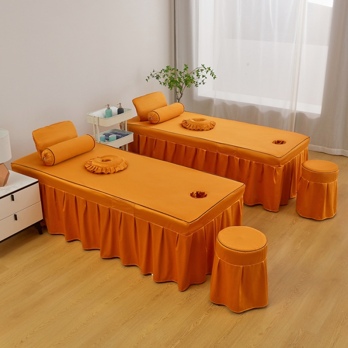 91家纺网 家纺一手货源 找家纺 不打烊家纺2022新款欧洲尼美容床罩系列套件—盛夏光年-黄色