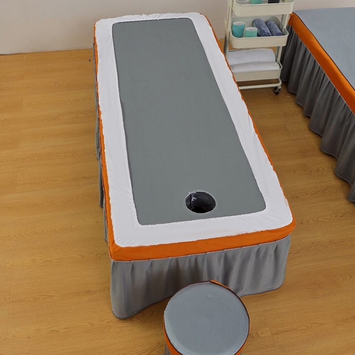 91家纺网 家纺一手货源 找家纺 不打烊家纺2022新款欧洲尼美容床罩系列套件—盛夏光年-灰色