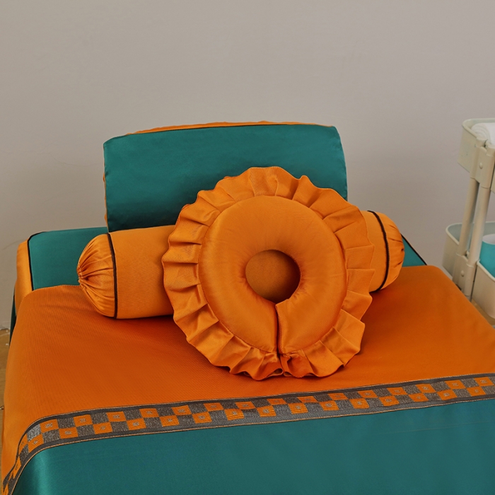 91家纺网 家纺一手货源 找家纺 不打烊家纺2022新款欧洲尼美容床罩系列套件—盛夏光年孔雀蓝