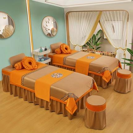 不打烊家纺2022新款欧洲尼美容床罩系列套件—盛夏光年-驼色