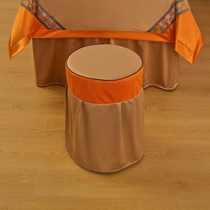 91家纺网 家纺一手货源 找家纺 不打烊家纺2022新款欧洲尼美容床罩系列套件—盛夏光年-驼色