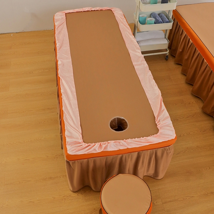 91家纺网 家纺一手货源 找家纺 不打烊家纺2022新款欧洲尼美容床罩系列套件—盛夏光年-驼色