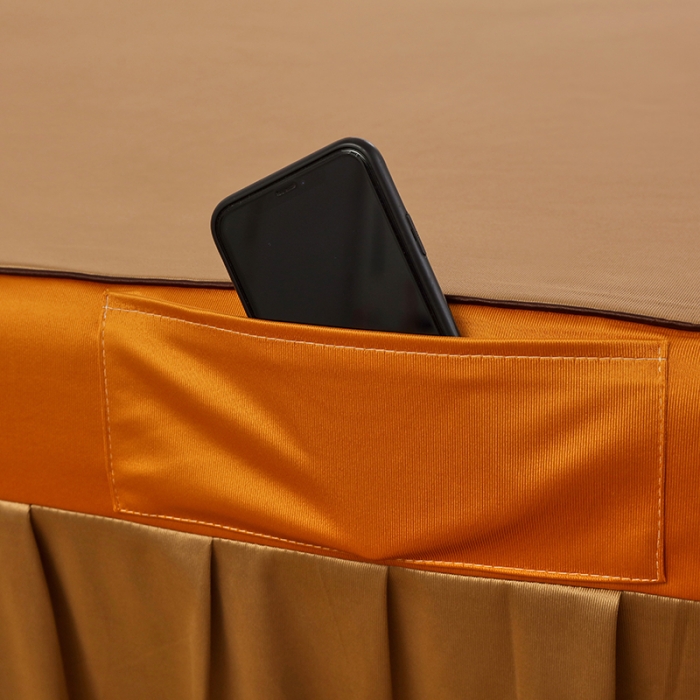 91家纺网 家纺一手货源 找家纺 不打烊家纺2022新款欧洲尼美容床罩系列套件—盛夏光年-驼色