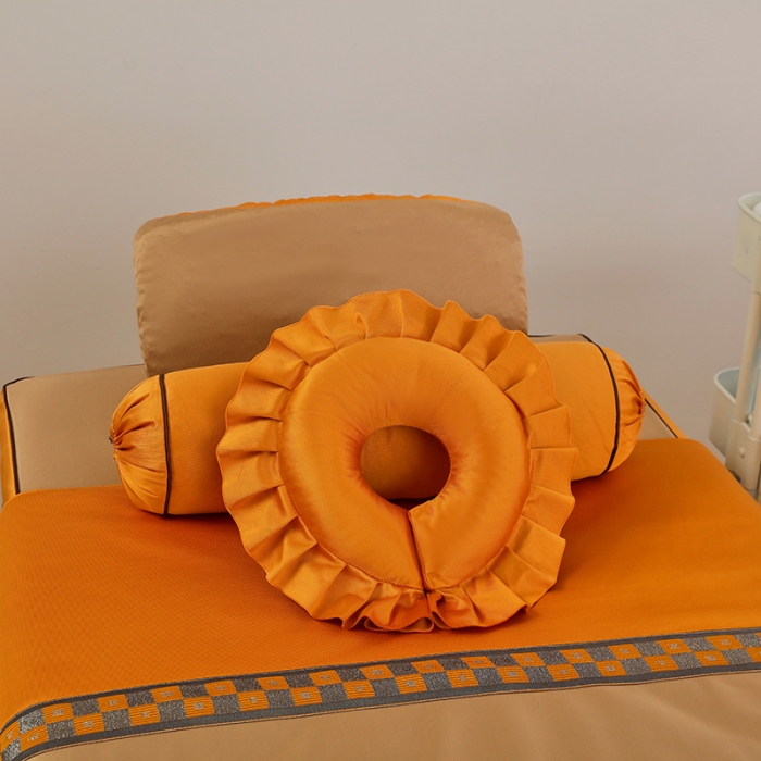 91家纺网 家纺一手货源 找家纺 不打烊家纺2022新款欧洲尼美容床罩系列套件—盛夏光年-驼色