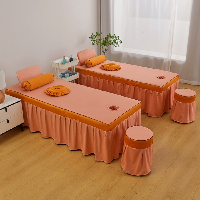 91家纺网 家纺一手货源 找家纺 不打烊家纺2022新款欧洲尼美容床罩系列套件—盛夏光年-玉色