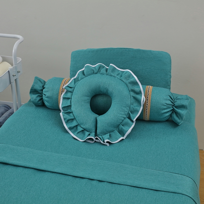 91家纺网 家纺一手货源 找家纺 不打烊家纺 2022新款美容床罩系列套件—宽边款 宽边款-湖蓝