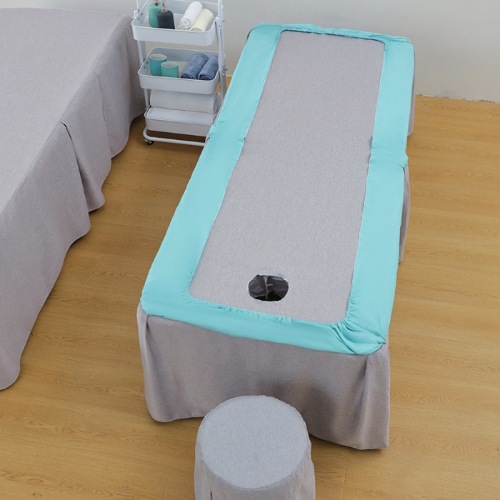 91家纺网 家纺一手货源 找家纺 不打烊家纺 2022新款美容床罩系列套件—宽边款 宽边款-灰色