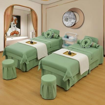 不打烊家纺 2022新款美容床罩系列套件—宽边款 宽边款-绿色