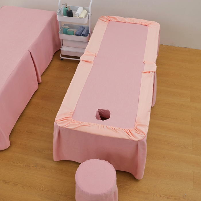 91家纺网 家纺一手货源 找家纺 不打烊家纺 2022新款美容床罩系列套件—风华绝代 粉色