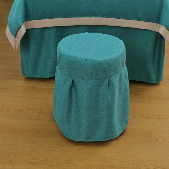 91家纺网 家纺一手货源 找家纺 不打烊家纺2022新款美容床罩系列套件—风华绝代 湖蓝