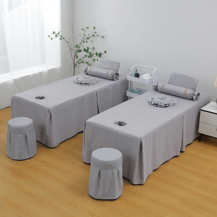 91家纺网 家纺一手货源 找家纺 不打烊家纺 2022新款美容床罩系列套件—风华绝代 灰色