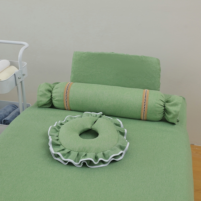 91家纺网 家纺一手货源 找家纺 不打烊家纺 2022新款美容床罩系列套件—风华绝代 绿色