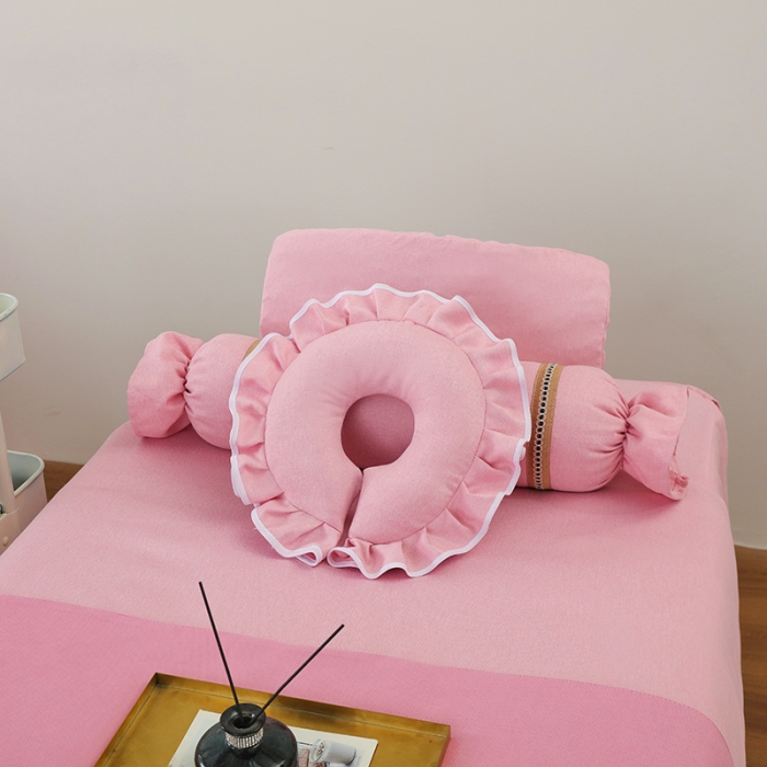 91家纺网 家纺一手货源 找家纺 不打烊家纺 2022新款美容床罩系列套件—锦绣中华 粉色