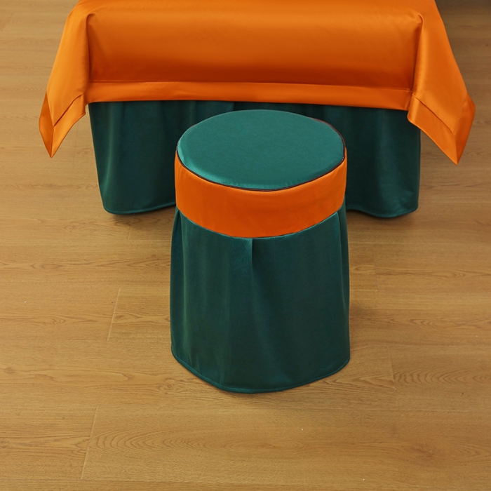 91家纺网 家纺一手货源 找家纺 不打烊家纺 2025新款欧洲尼美容床罩系列套件—墨绿款 洛丽塔孔雀蓝