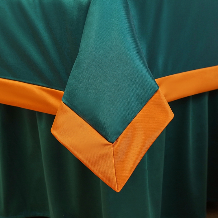 91家纺网 家纺一手货源 找家纺 不打烊家纺 2025新款欧洲尼美容床罩系列套件—墨绿款 清风靓颖孔雀蓝