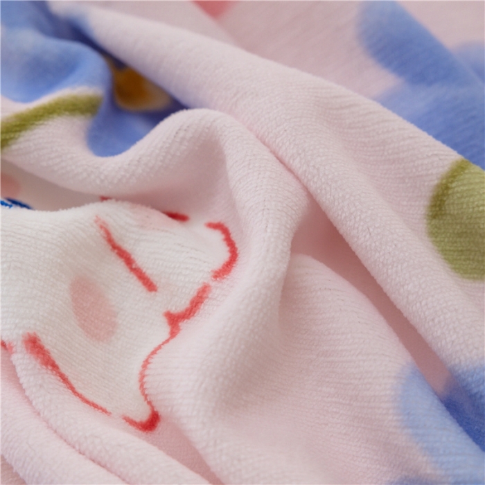 91家纺网 家纺一手货源 找家纺 棉眠 2022新款卡通牛奶绒四件套 洛可可-粉