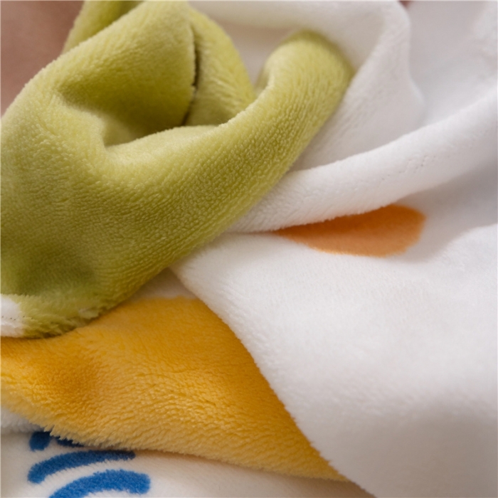 91家纺网 家纺一手货源 找家纺 棉眠 2022新款卡通牛奶绒四件套 熊宝-白