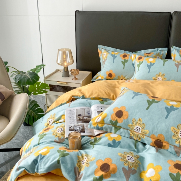 91家纺网 家纺一手货源 找家纺 棉生活  2022新款铂金全棉磨毛系列（AB版设计）花样年华