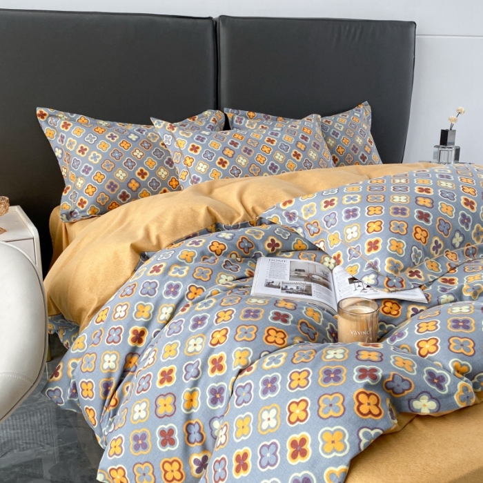 91家纺网 家纺一手货源 找家纺 棉生活  2022新款铂金全棉磨毛系列（AB版设计）路易斯