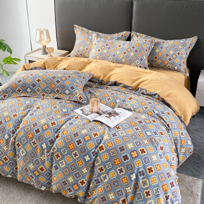 91家纺网 家纺一手货源 找家纺 棉生活  2022新款铂金全棉磨毛系列（AB版设计）路易斯