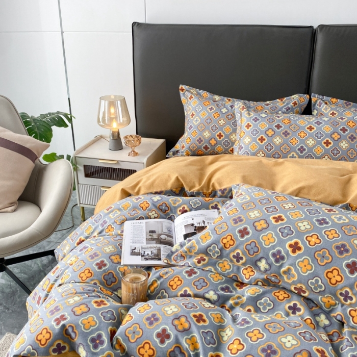 91家纺网 家纺一手货源 找家纺 棉生活  2022新款铂金全棉磨毛系列（AB版设计）路易斯