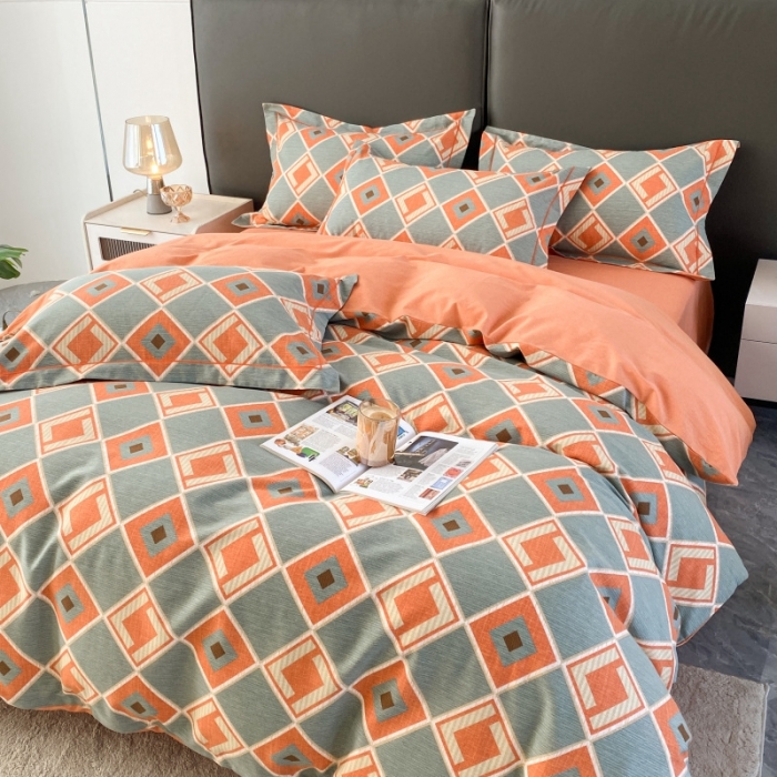 91家纺网 家纺一手货源 找家纺 棉生活  2022新款铂金全棉磨毛系列（AB版设计）莫妮卡