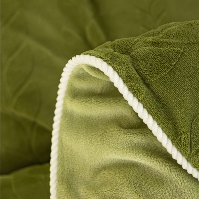 91家纺网 家纺一手货源 找家纺 (总) 棉眠 2022新款全消光立体雕花牛奶绒嵌绳款四件套