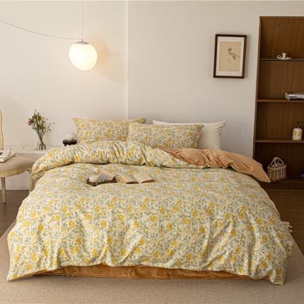 91家纺网 家纺一手货源 找家纺 （总）棉眠 2022新款AB版棉加绒四件套