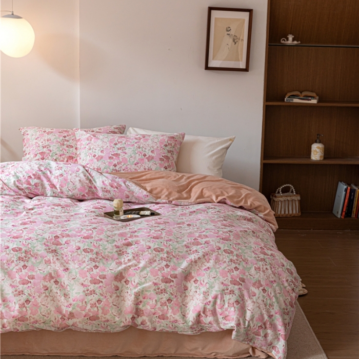 91家纺网 家纺一手货源 找家纺 （总）棉眠 2022新款AB版棉加绒四件套