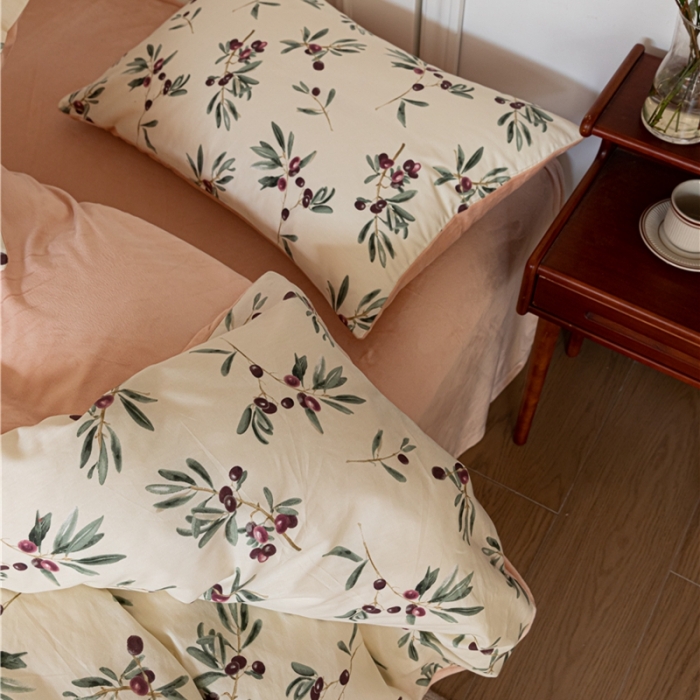 91家纺网 家纺一手货源 找家纺 棉眠 2022新款AB版棉加绒四件套 加州西梅棉加绒