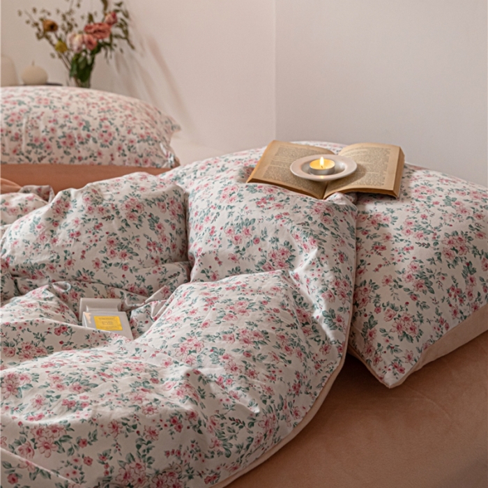 91家纺网 家纺一手货源 找家纺 棉眠 2022新款AB版棉加绒四件套 小盼棉加绒