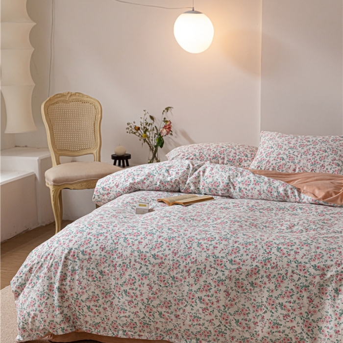 91家纺网 家纺一手货源 找家纺 棉眠 2022新款AB版棉加绒四件套 小盼棉加绒