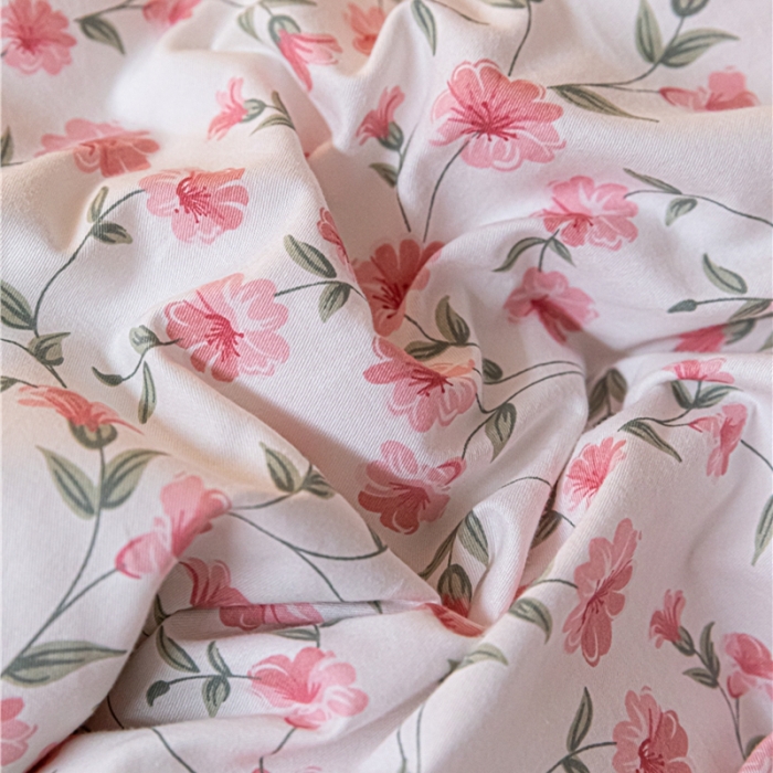 91家纺网 家纺一手货源 找家纺 棉眠 2022新款AB版棉加绒四件套 樱花雨棉加绒