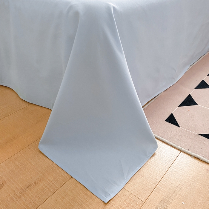 91家纺网 家纺一手货源 找家纺 蓝邻 2023新款全棉磨毛四件套 水云蓝