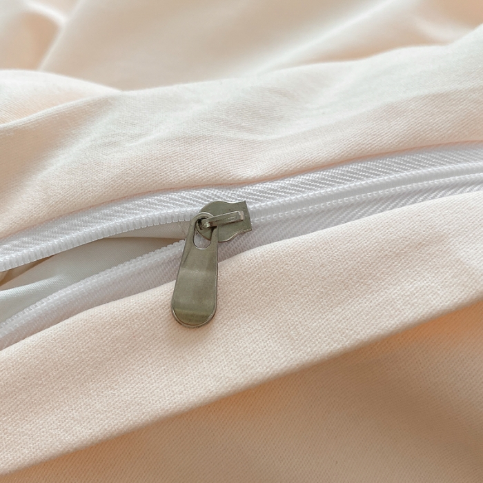 91家纺网 家纺一手货源 找家纺 蓝邻 2023新款全棉磨毛单品被套 白桃麻薯