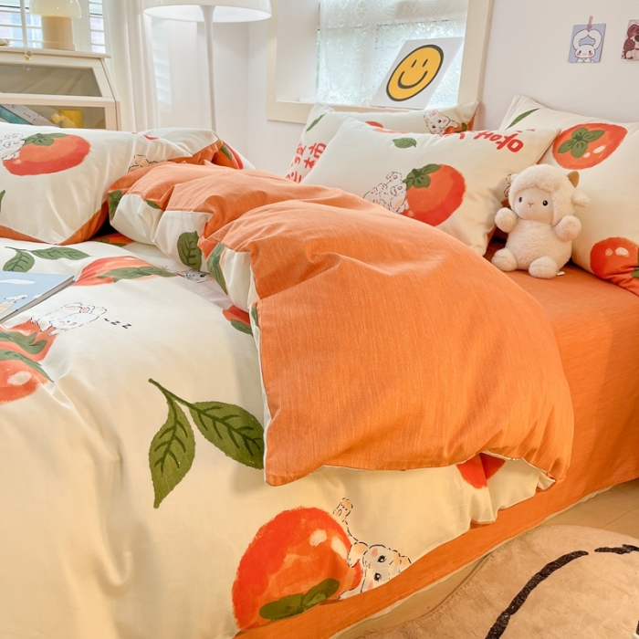 91家纺网 家纺一手货源 找家纺 金丝鸟 2022秋冬新品全棉四件套 发财兔