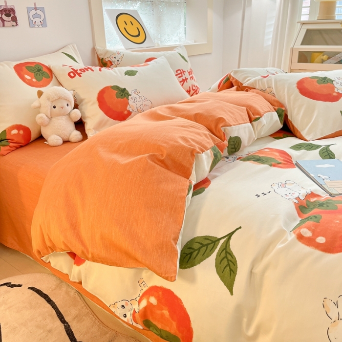 91家纺网 家纺一手货源 找家纺 金丝鸟 2022秋冬新品全棉四件套 发财兔