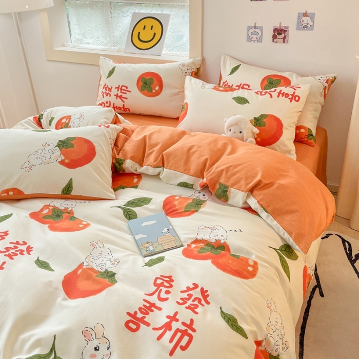 91家纺网 家纺一手货源 找家纺 金丝鸟 2022秋冬新品全棉四件套 发财兔